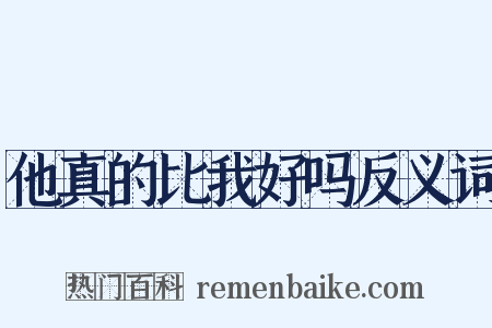他真的比我好吗反义词是什么意思的图片